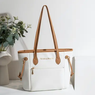 Foreign trade supply factory classic shopping bag oil-edge tote bag large multicolor mother bag for women large capacity shoulder bag