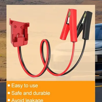 Milotech 18V Jump Starter Cable, Crocodile Clip Battery Booster Cable