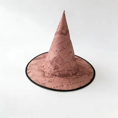 Halloween Velvet Pleated Witch Hat Cosplay Costume Prop - 12