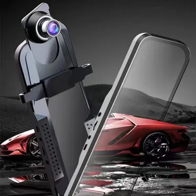 Rearview Mirror Car Dash Camera with Night Vision, Front and Rear Dual Recording - 12