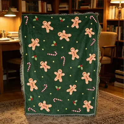 Halloween Pumpkin Pattern Decorative Blanket for Fireplace and Sofa - 10