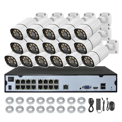 16-channel POE surveillance kit AI facial recognition 4K 8MP - 9