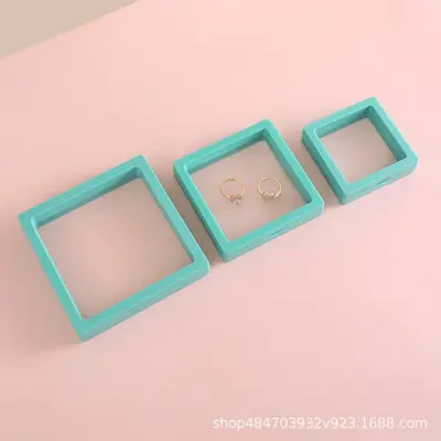 Transparente PE-Kunststofffolie Display-Box Schwebende Verpackungsbox Schmuck-Ringbox Armband-Box Kleine Waren Geschenk-Anhängerkästchen - 11