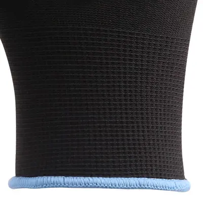 13-gauge nylon black PU-coated palm gloves dust-free digital factory anti-static coating protective work safety gloves wholesale