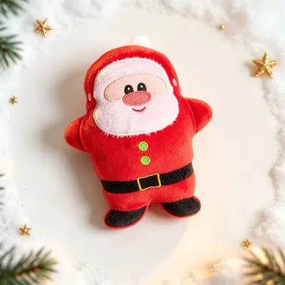 Noel Temalı Köpek Peluş Oyuncak, Sesli, Dayanıklı, Diş Kaşıma - 2