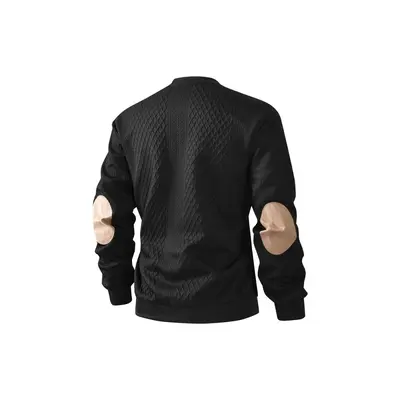 Men's Long Sleeve Sweatshirt, Half Stand Collar, Color Block, Loose Fit