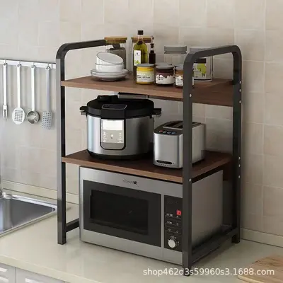 Microwave oven rack kitchen shelf three-tier storage rack countertop oven rack spice storage microwave rack