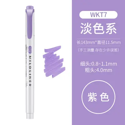 Zebra WKT7 Highlighter Set, Pastel Colors - 11