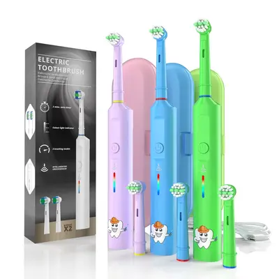 Amazon Cross-Border Wholesale 360 Rotating Electric Toothbrush for Children 3-6-12 Years Rechargeable Adult Student Style - 5