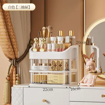 Cosmetic storage box, layered, makeup brush, lipstick shelf - 11