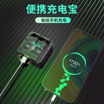 Yeni M25 Bluetooth Kopfhörer kabellos Touch-Steuerung Metall Mecha-Stil niedriger Stromverbrauch E-Sport Gaming Digital-Display Ohr