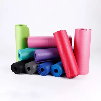 NBR yoga matı, 10 mm kalınlık, 183 x 61 cm uzatılmış fitness matı