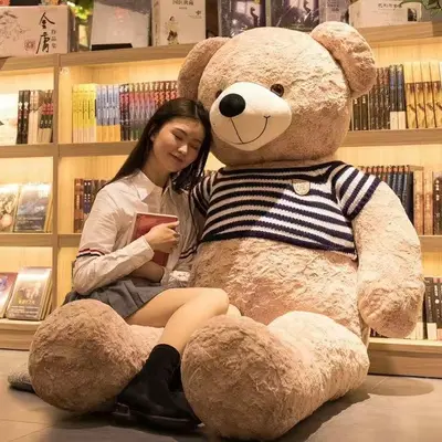 Büyük boy oyuncak ayı peluş oyuncak bebek uyku yastığı yatak panda bebek kucaklama ayı kız - 12