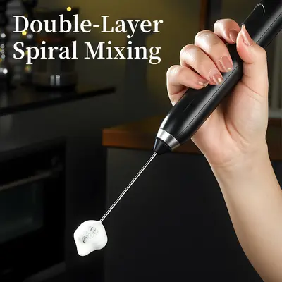 Electric Milk Frother Egg Beater 2-in-1 Wireless Handheld Milk Frother Coffee Frother Machine Home Mixer