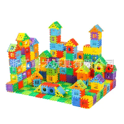 Large Plastic Stacking Blocks House Set for Ages 2-3, Educational Toy - 6