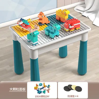 Large Building Block Table for Kids, DIY Educational Learning Desk - 7
