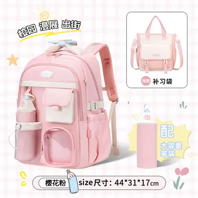 Children's Backpack for Grades 3-6, Girls, Macaron Colour - 12