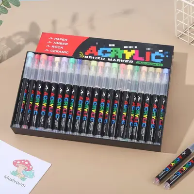 Akrilik Marker Seti Yumuşak Uçlu, Basınçsız - 5