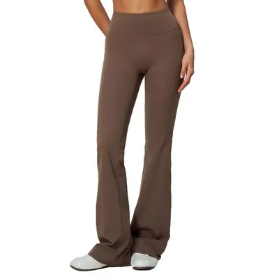 Yogahose mit hohem Bund, gebürstet, Schlaghose mit weitem Bein, Modell 5061 - 6