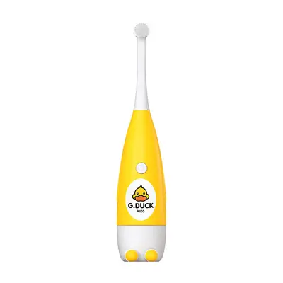 Children's Sonic Toothbrush, Yellow Duck Cartoon, Soft Bristle, Waterproof Silicone