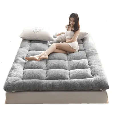 Lamb wool polar-lined thickened bedding winter soft pillow home double bed quilt floor mat bed student dormitory tatami - 6