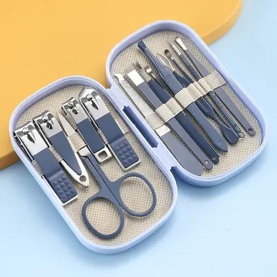 Multifunctional nail care set, stainless steel, gift box - 8