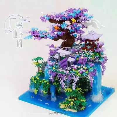 Xianzige Taohuatan Micro-Particle Building Blocks Set, Challenging, for Girls - 10