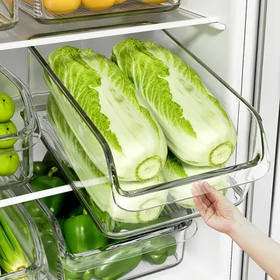 Refrigerator Storage Box Organizer Tool Drawer Box Storage Bin Organizing Box Egg Food Fresh-Keeping Box Kitchen