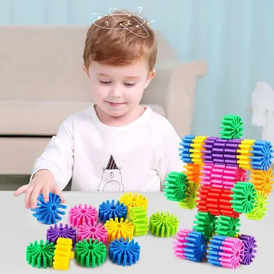 Gear Building Blocks for Ages 3-6, Desktop Educational Toy - 4