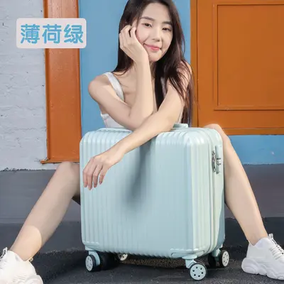 Small Luggage Case 18 Inch Carry-on Trolley Suitcase Universal Wheels Silent Wheels Kids Password Travel Bag New Model - 11