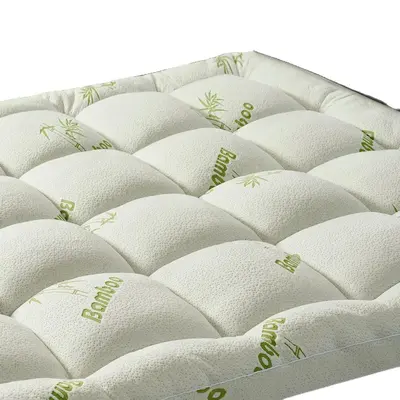 Bambu Elyaf Dolgulu Yatak Koruyucu Pedi, Kaymaz, 450 gsm