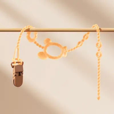 Baby Teether Silicone Chain, Anti-Drop Pacifier Clip - 10