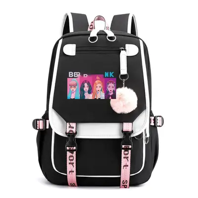 BLACKPINK Inspired Starry Sky Backpack with USB Port, Korean Version - 10