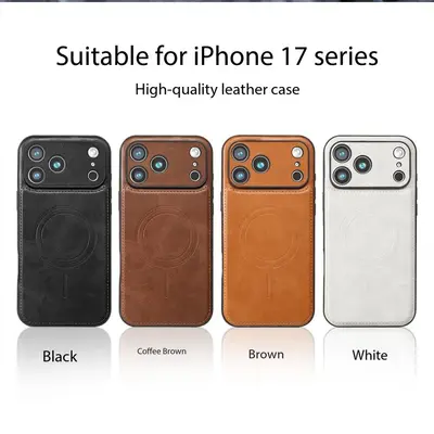 Lederhülle für Apple iPhone 18 Pro Max, magnetisch, stoßfest