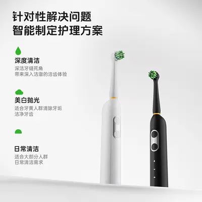 跨境热销电动牙刷充电款男女成人专用旋转式全自动圆头刷3种模式 - 2