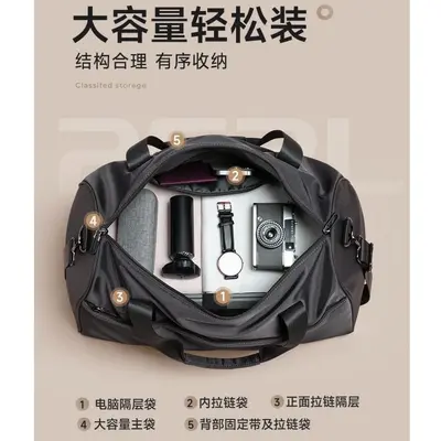 Travel handbag, large capacity, lightweight portable - 2