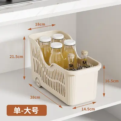 Wheeled Kitchen Storage Cabinet Large Capacity - 9