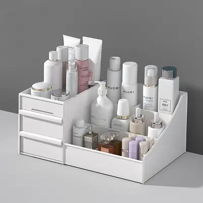 Desktop Storage Box Cosmetics Organizer Vanity Shelf (FBA Compatible) Dorm Skincare Organizer