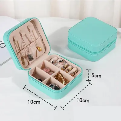 Cross-border jewelry storage box, portable jewelry box for travel, compact ring packaging, decorative bracelet, ready stock from manufacturer - 12