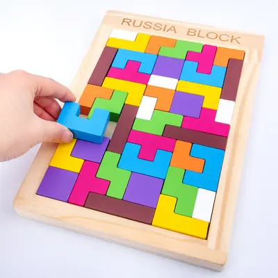 3D Tetris Büyük Yapı Blokları Çocuklar İçin Mantık Geliştirici Yapboz Oyuncak