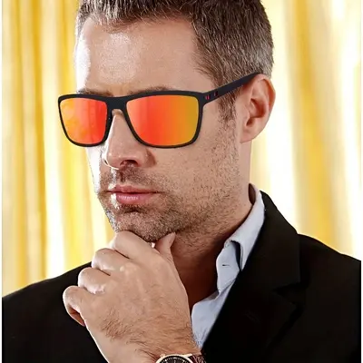 Men's Sports Cycling Polarized Sunglasses Model 565 Spring Hinge Wire Frame - 3