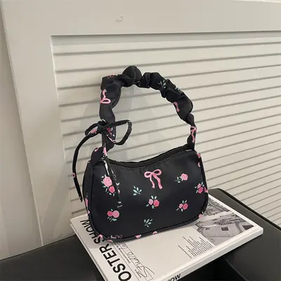 2026 Bow-Print Casual Single-Shoulder Bag, Lightweight Underarm Bag - 7