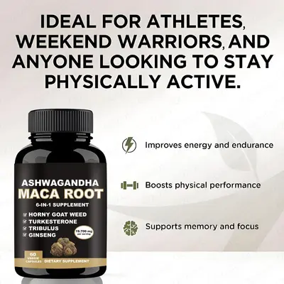 Maca Root Capsules 60 Pcs, Men's Nutritional Supplement - 5