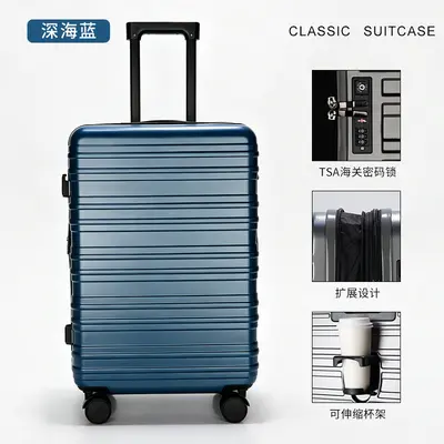 20 Inch Carry-On Suitcase with Combination Lock, Expandable PC Travel Trolley - 8