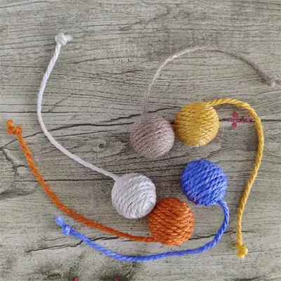 Sisal Rope Cat Toy Ball, Scratching and Teasing - 13