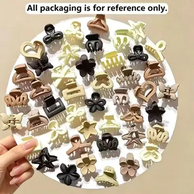 Grenzüberschreitend beliebtes Set aus Mini-Haarspangen in Kaffeebraun Prinzessin-Haarspange Pony-Clip Haarspange für bruchiges Haar Kappen - 12