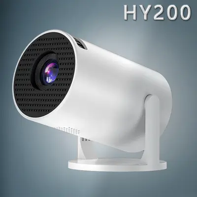 HY200 taşınabilir mini projektör 1080P 4K destekli akıllı ev
