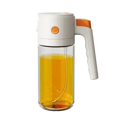 Borosilicate Oil Bottle 2-in-1, Food Grade, Thick Glass - 8