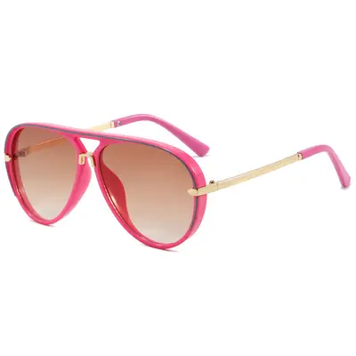 Oversized Frame Fashion Sunglasses, Minimalist Versatile Style - 3