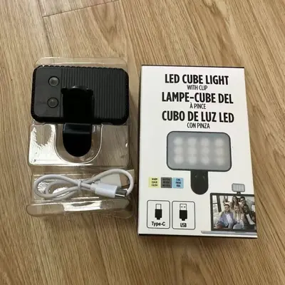 Three-color pocket light RGB rechargeable mini clip computer camera phone selfie live fill light tofu light - 8
